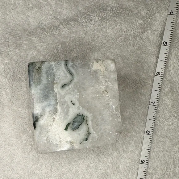 Moss Agate Crystal Stone Cube